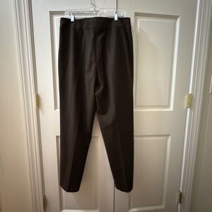 Talbots Brown straight leg wool pants 14 excellent condition